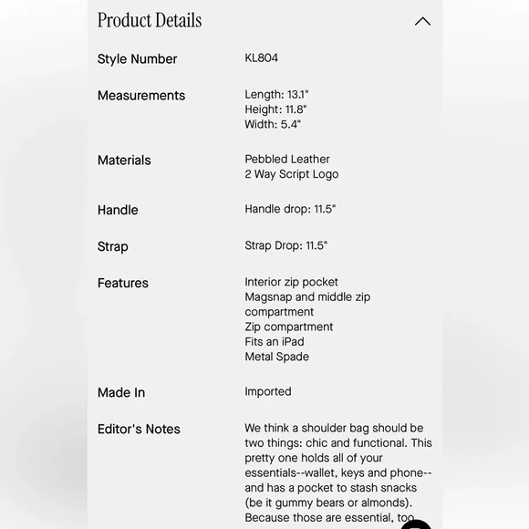 FREE Shipping!! Kate Spade Kayla Large Triple Compartment Shoulder Bag - Picture 16 of 16